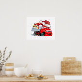 Cartoon Gruß Weihnachtskarte Poster (Küche)