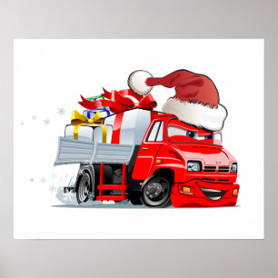 Cartoon Gruß Weihnachtskarte Poster
