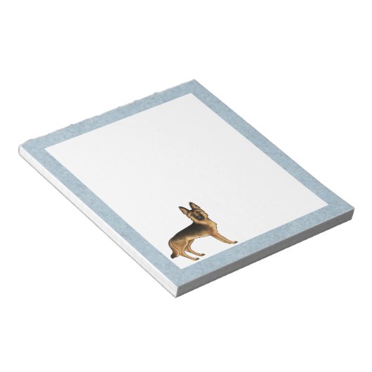 Cartoon GSD Dog Notizblock (angewinkelt)