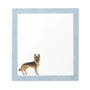 Cartoon GSD Dog Notizblock