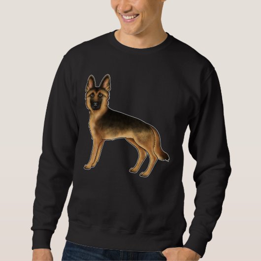 Cartoon GSD Dog Sweatshirt (Vorderseite)