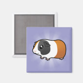 Cartoon Guinea Schwein (glatte Haare) Magnet (Vorderseite/Rückseite)