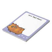 Cartoon Guinea Schweinefleisch (Peeling) Notizblock (Rotiert)