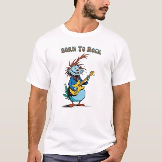 Cartoon Guitarist T - Shirt (Vorderseite)