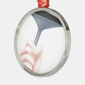 Cartoon-Gummiwalze-Hand Silbernes Ornament (Links)