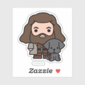 Cartoon Hagrid und Fang Character Art Aufkleber (Blatt)