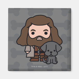 Cartoon Hagrid und Fang Character Art Magnet
