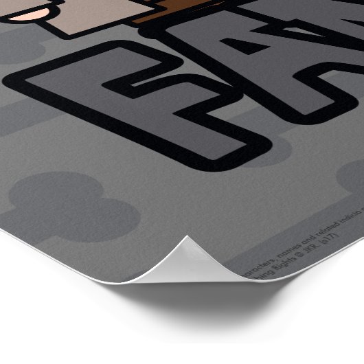 Cartoon Hagrid und Fang Character Art Poster (Ecke)