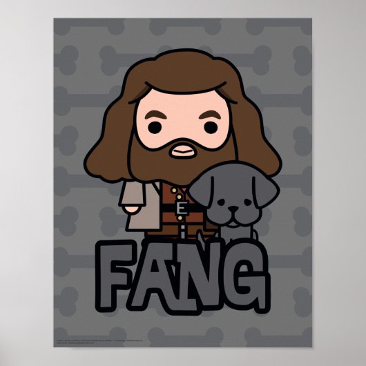 Cartoon Hagrid und Fang Character Art Poster (Vorne)