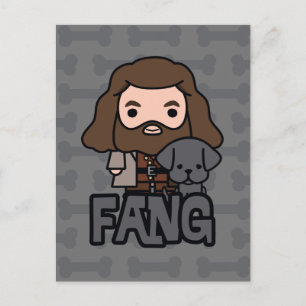 Cartoon-Hagrid und Fang Charakter-Art Postkarte