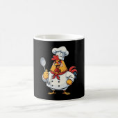 Cartoon-Hähnchen-Koch-Hahn-Chef-Küche  Kaffeetasse (Mittel)