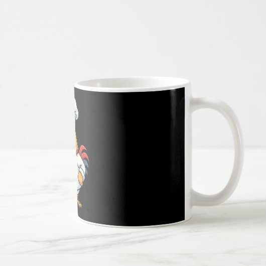 Cartoon-Hähnchen-Koch-Hahn-Chef-Küche  Kaffeetasse (Rechts)
