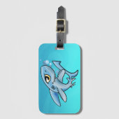 Cartoon Hai Gepäckmarke Gepäckanhänger (Vorderseite Vertikal)