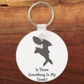 Cartoon Hai mit Nahrung in den Zehen Schlüsselanhänger (Vorderseite)