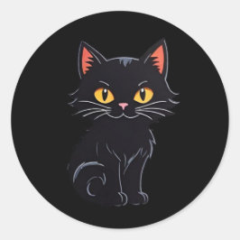 Cartoon Halloween Black Cat Stickers