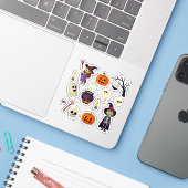 Cartoon Halloween Sticker Collection (Laptop mit iPhone)