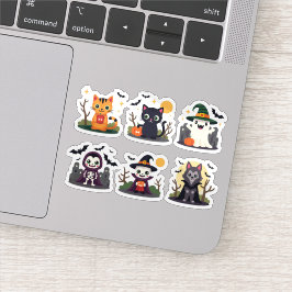 Cartoon Halloween Sticker Set