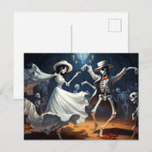 Cartoon Halloween Swing Dance Postkarte (Vorne/Hinten)