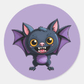 Cartoon Halloween Winged Vampire Bat Stickers (Vorderseite)