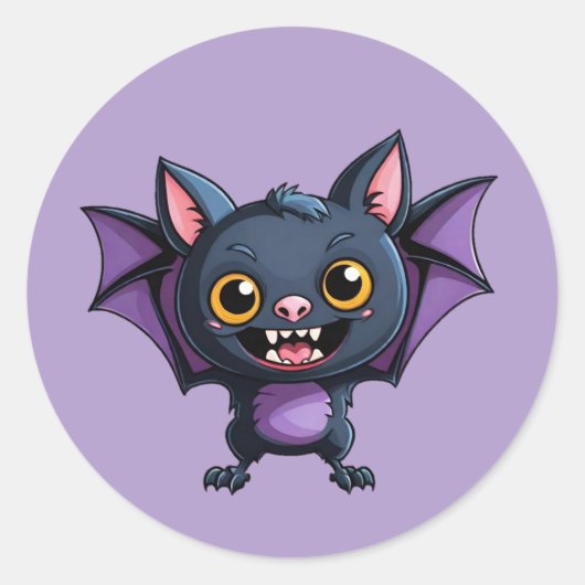 Cartoon Halloween Winged Vampire Bat Stickers (Vorderseite)