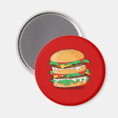 Cartoon Hamburger Magnet (Vorderseite/Rückseite)