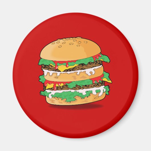 Cartoon Hamburger Magnet (Vorne)