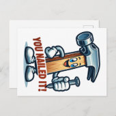 Cartoon hammer: "Du hast es genippt!" Postkarte (Vorne/Hinten)