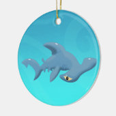 Cartoon Hammerhead Shark Keramik Ornament (Links)