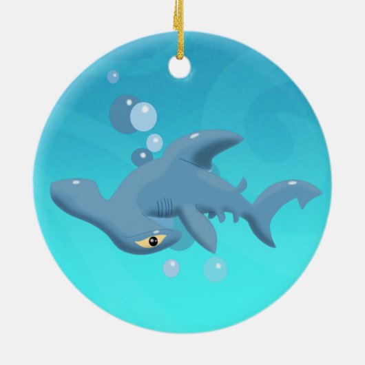 Cartoon Hammerhead Shark Keramik Ornament (Hinten)