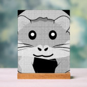 Cartoon Hamster Scarfed Joy Acrylschild (Neutral)