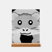Cartoon Hamster Scarfed Joy Acrylschild (Vorderseite)