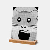 Cartoon Hamster Scarfed Joy Acrylschild (Winkel)