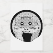 Cartoon Hamster Scarfed Joy Lebensmitteletikett (Einzelnes Label)
