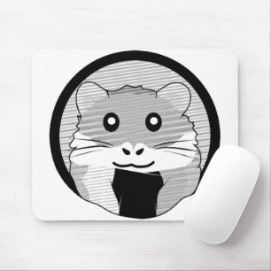Cartoon Hamster Scarfed Joy Mousepad