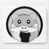 Cartoon Hamster Scarfed Joy Mousepad (Vorne)