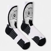 Cartoon Hamster Scarfed Joy Socken (Rechts)