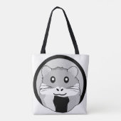 Cartoon Hamster Scarfed Joy Tasche (Rückseite)