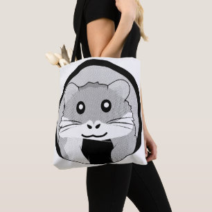 Cartoon Hamster Scarfed Joy Tasche