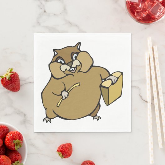 Cartoon Hamster Serviette (Beispiel)