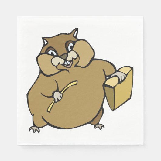 Cartoon Hamster Serviette (Vorderseite)