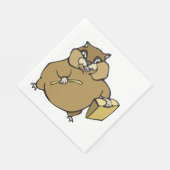 Cartoon Hamster Serviette (Ecke)