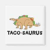 Cartoon Hand Drawn Taco Dinosaur Tacosaurus Rex Magnet (Vorne)