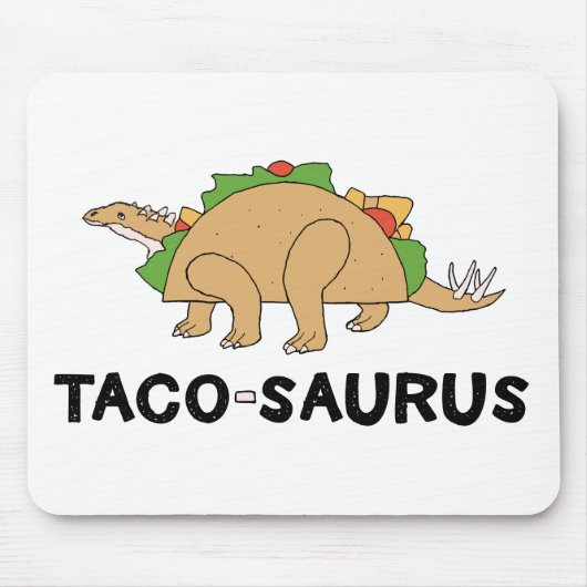 Cartoon Hand Drawn Taco Dinosaur Tacosaurus Rex Mousepad (Vorne)