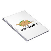 Cartoon Hand Drawn Taco Dinosaur Tacosaurus Rex Notizblock (Rechte Seite)