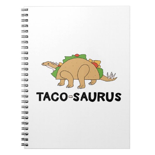 Cartoon Hand Drawn Taco Dinosaur Tacosaurus Rex Notizblock (Vorderseite)
