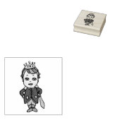 Cartoon Handsome Prince Gummistempel (Stempel)