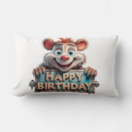 Cartoon Happy Birthday Illustration Lendenkissen