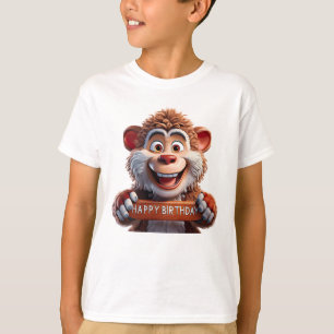 Cartoon Happy Birthday Niedlich Bear Illustration T-Shirt