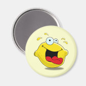 Cartoon Happy Lemon Magnet (Vorderseite/Rückseite)