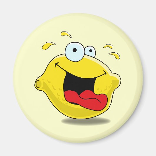 Cartoon Happy Lemon Magnet (Vorne)